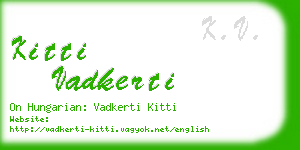 kitti vadkerti business card